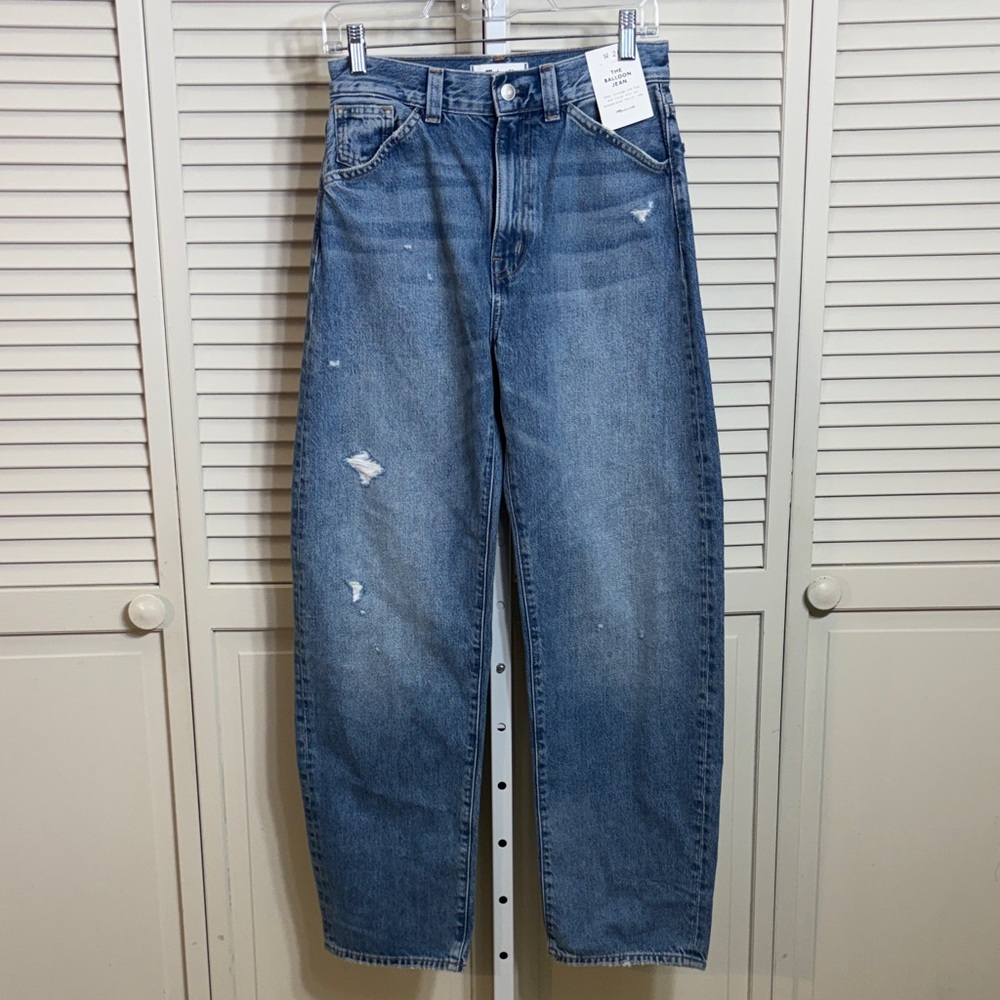 NWT Madewell The Balloon Jean Distressed Barrel Leg Size 26 - Picture 6 of 16